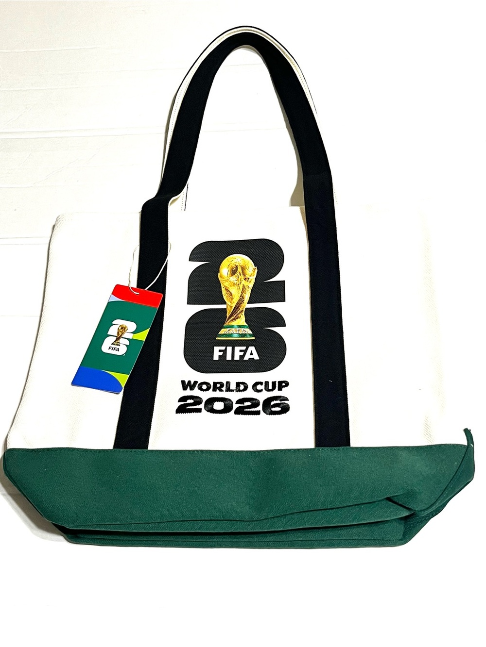 FIFA World Cup 2026 White and Dark Green Tote Bag